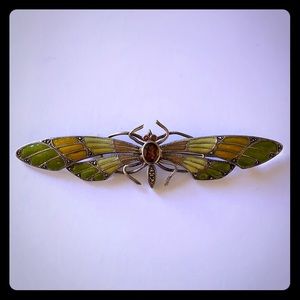 Sterling Silver 925 beautiful Enamel Butterfly Pin